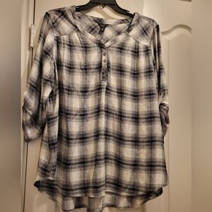 3/4 length 100%Rayon womens plus size shirt Size 3X by Intro